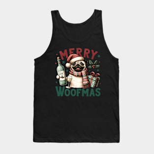 Merry Woofmas Pug Design for Xmas Tank Top